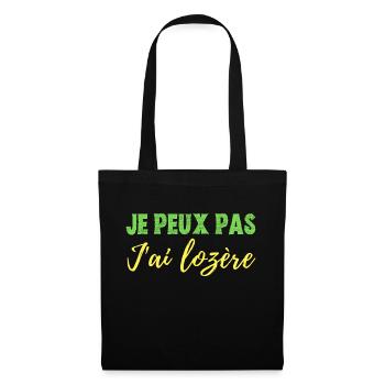Je peux pas j'ai Lozère - Sac en tissu - noir - Devant