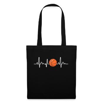 Basketball Basketball player heartbeat - Tote Bag - black - Front