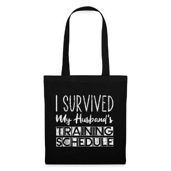 I Survived My Husband's Training Schedule 3 - Stoffbeutel - Schwarz - Vorne