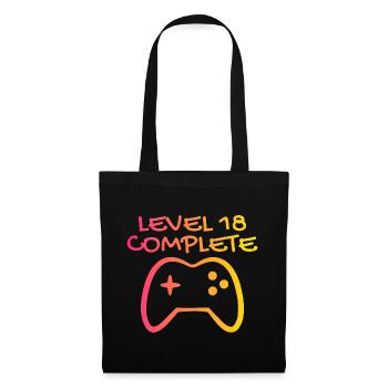18 Birthday - Level 18 Complete - Gamer 18 years - Tote Bag - black - Front