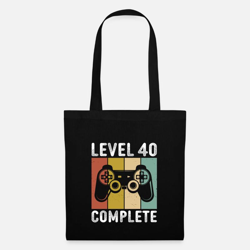 Level 40 Complete T-Shirt gamer 40 - Stoffbeutel - Schwarz