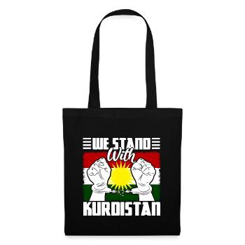 Kurdistan Kurde Menschenrechte Geschenk - Stoffbeutel - Schwarz - Vorne