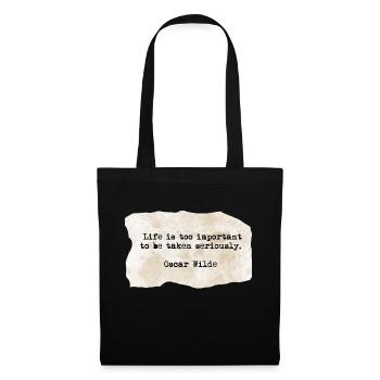 Oscar wild quote - Tote Bag - black - Front