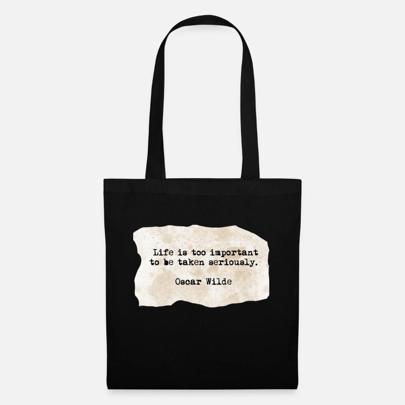 Oscar wilde quote - Stoffbeutel - Schwarz