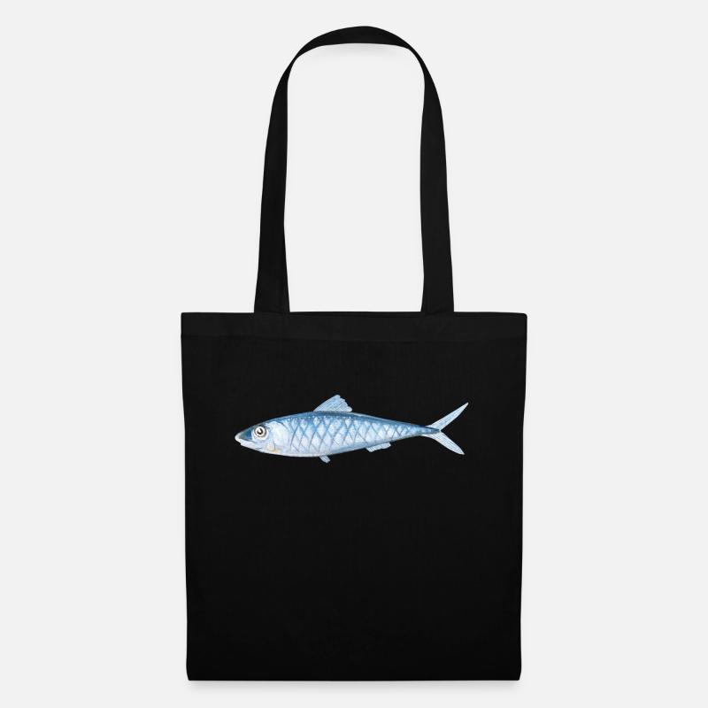 Painted fish - Tote Bag - black
