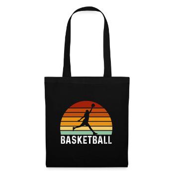 Basketball Retro Basketball Vintage - Stoffbeutel - Schwarz - Vorne