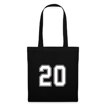 20 ans numéro maillot 20 - Sac en tissu - noir - Devant