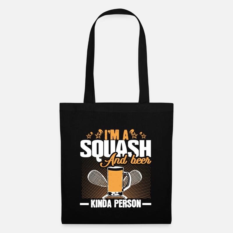 Squash Squashball Turnier - Stoffbeutel - Schwarz