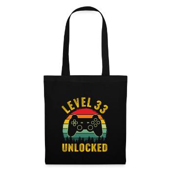 Level 33 unlocked t-shirt level 33 complete - Tote Bag - black - Front