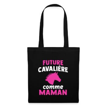 Future cavalière comme maman - Sac en tissu - noir - Devant