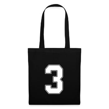3 years jersey number 3 - Tote Bag - black - Front
