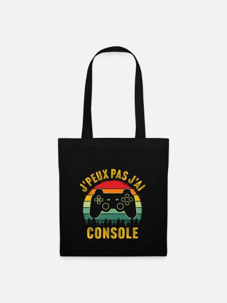 j'peux pas j'ai console t-shirt gamer - Sac en tissu - noir
