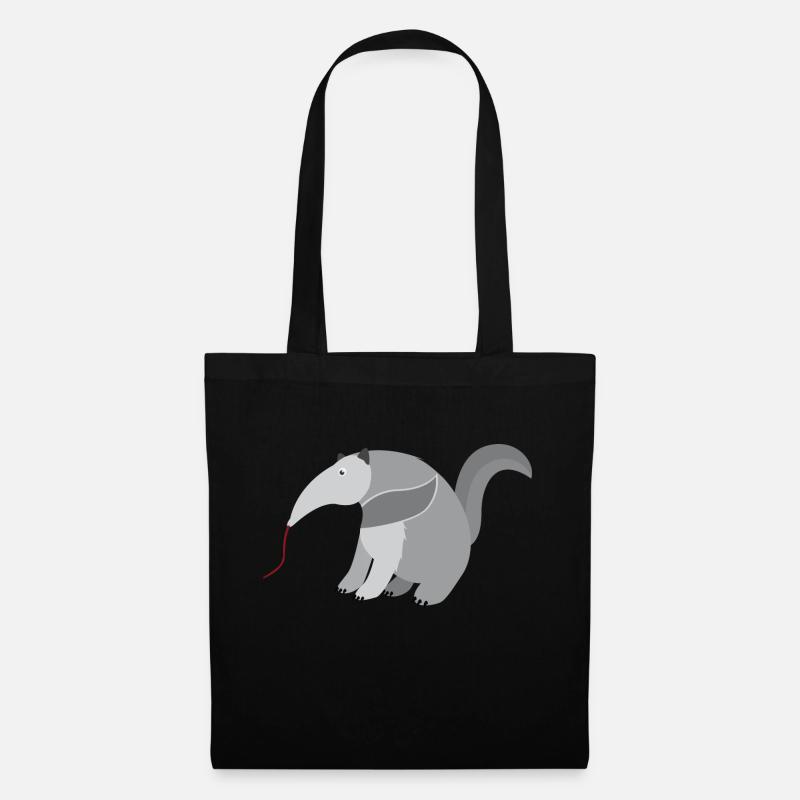 Ameisenbär - Stoffbeutel - Schwarz