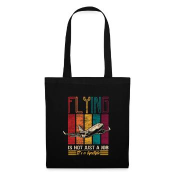 Pilote Pilote Profession de pilote - Sac en tissu - noir - Devant