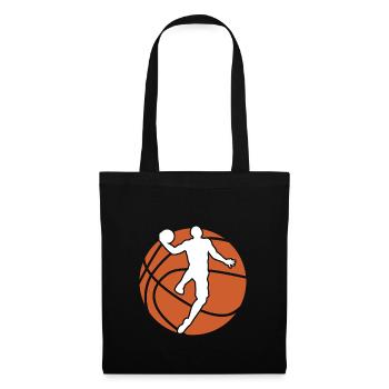 basketball basket ball joueur de basketball - Sac en tissu - noir - Devant