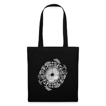Champignon Iris Mycologie Spore Print - Sac en tissu - noir - Devant