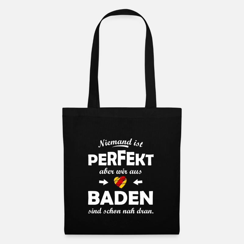 Perfekt aus Baden - Stoffbeutel - Schwarz