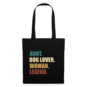 Légende de tante de chien - Sac en tissu - noir - Devant