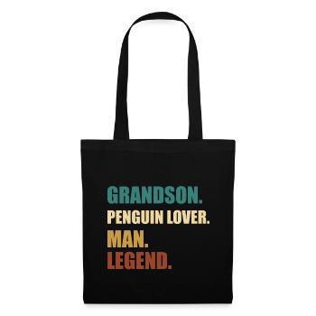 Penguin Grandson Legend - Tote Bag - black - Front