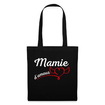 Super mamie d'amour cadeau mamie fête grands-mères - Sac en tissu - noir - Devant