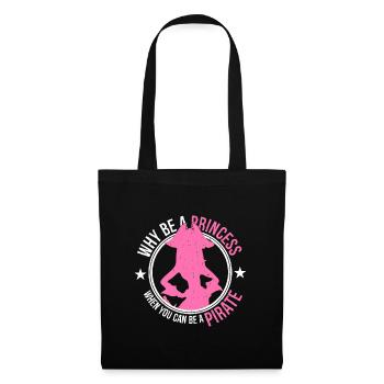Pourquoi être une princesse quand on peut être un pirate - Sac en tissu - noir - Devant