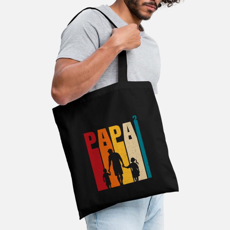 Padre e figlia - padre e figlio, padre figlio e figlia Borsa di stoffa