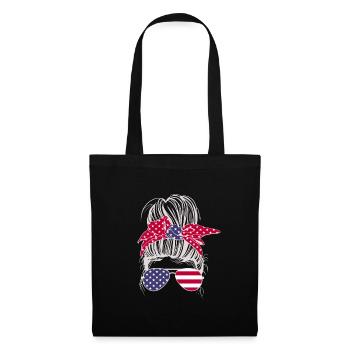 Messy Bun USA - Tote Bag - black - Front