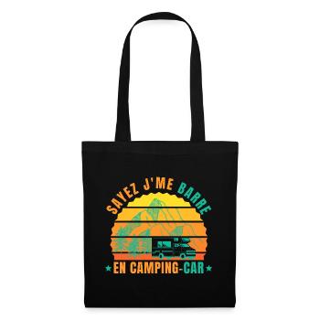 j me barre en camping car - Sac en tissu - noir - Devant