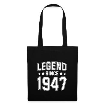 Legende seit 1947 - Stoffbeutel - Schwarz - Vorne