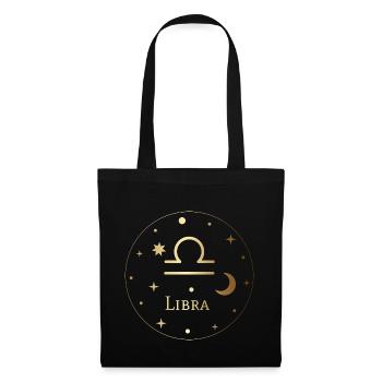 Balance - Balance - Signe du zodiaque - Horoscope - Sac en tissu - noir - Devant