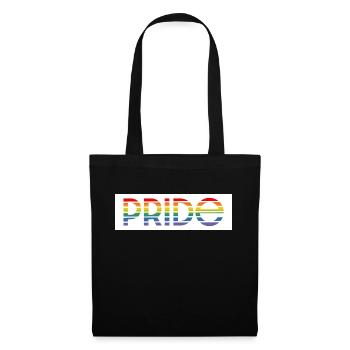 Pride rainbow white background - Stoffbeutel - Schwarz - Vorne