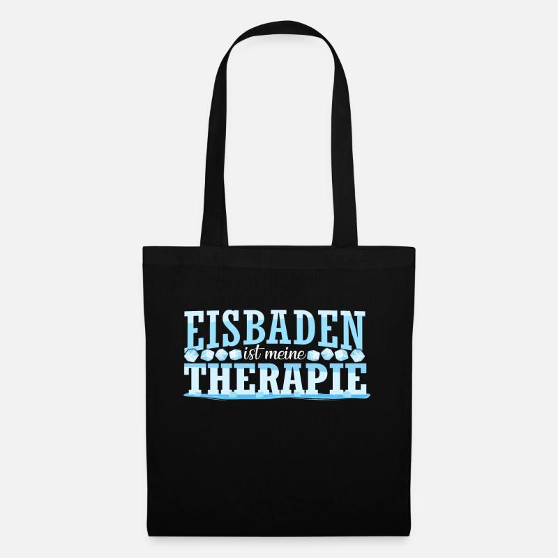 Eisbaden Threapie Geschenk Eisbaden Sprüche Kaltdu - Stoffbeutel - Schwarz
