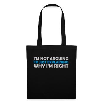 Je ne discute pas - Sac en tissu - noir - Devant