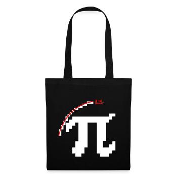Pixel Pi Symbol - Stoffbeutel - Schwarz - Vorne