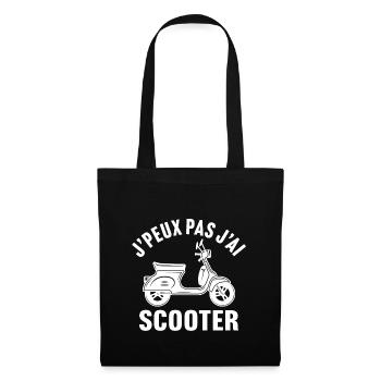 Je peux pas j'ai scooter - Sac en tissu - noir - Devant