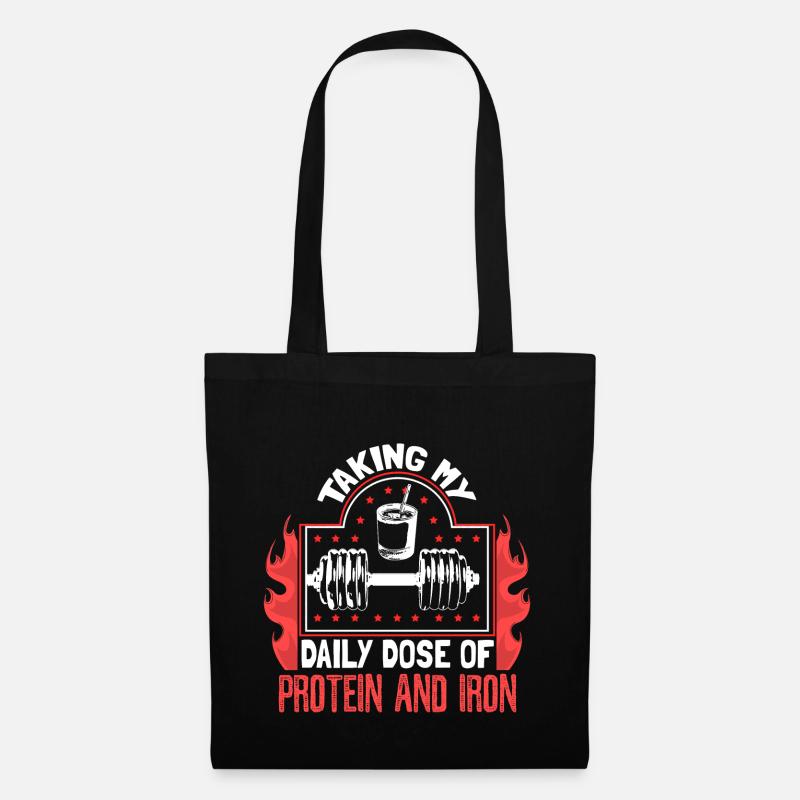 Strength Training Biceps Workout - Tote Bag - black