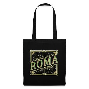 Rome Roma Italy City Font Vintage Retro Antique - Tote Bag - black - Front