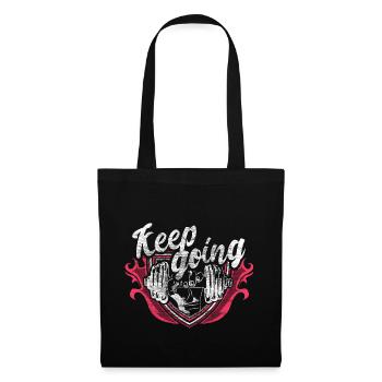 Cadeau d’entraînement de gymnastique de musculation - Sac en tissu - noir - Devant
