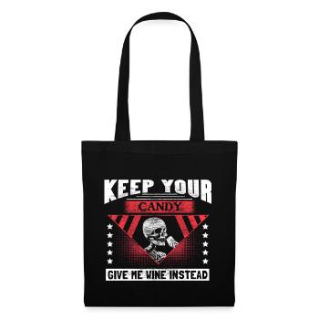 Halloween Skull Creepy - Sac en tissu - noir - Devant