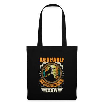 Halloween Werwolf Geschenk - Stoffbeutel - Schwarz - Vorne