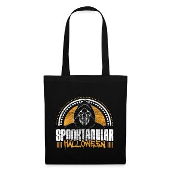 Halloween Skelett Gruselig Geschenk - Stoffbeutel - Schwarz - Vorne