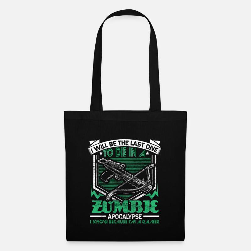 Zombie Apokalypse Games Lustig Geschenk - Stoffbeutel - Schwarz