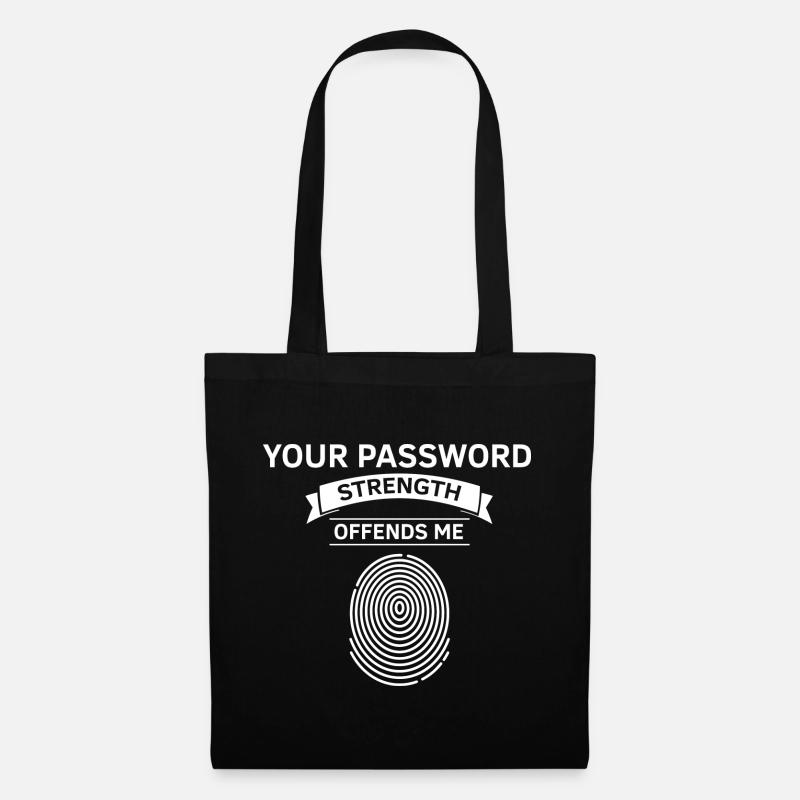 Conception de cybersécurité pour la sécurité informatique et les pirates informatiques - Sac en tissu - noir