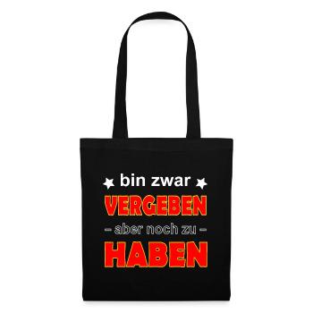 Beziehung Seitensprung - Stoffbeutel - Schwarz - Vorne