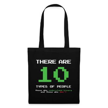 There are 10 Types of People Funny Programmer - Stoffbeutel - Schwarz - Vorne