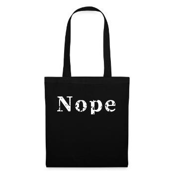 Nope - Stoffbeutel - Schwarz - Vorne