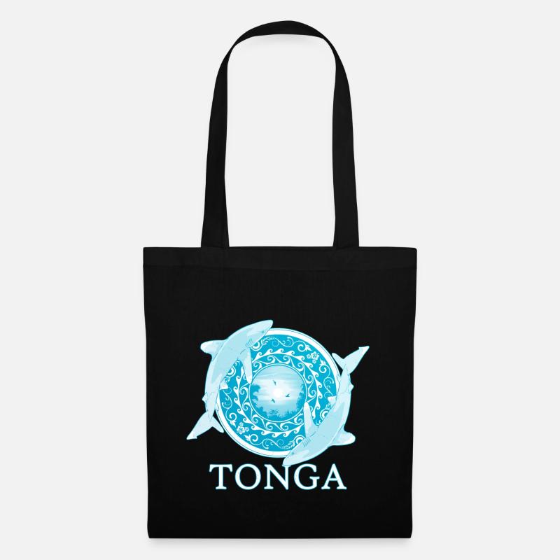 Weißspitzenriffhaie Tonga Pride - Stoffbeutel - Schwarz