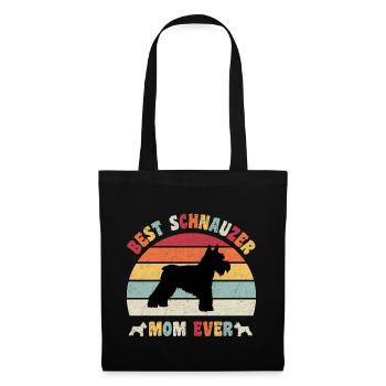 Meilleure maman Schnauzer jamais amateurs de chiens vintage rétro - Sac en tissu - noir - Devant