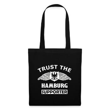 Vertraue dem Hamburger - Stoffbeutel - Schwarz - Vorne