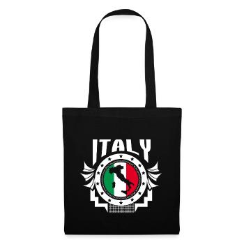 Italien Fußball Italienisch Fußballspieler - Stoffbeutel - Schwarz - Vorne